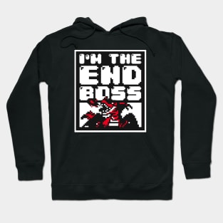 Retro Gamer Funny Quote I'm The End Boss Hoodie